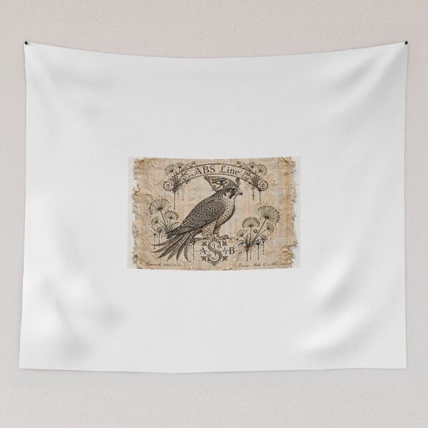 Item preview, ABS Line Vintage Falcon Papyrus Heritage Logo designed and sold by Ahmadhamroush.