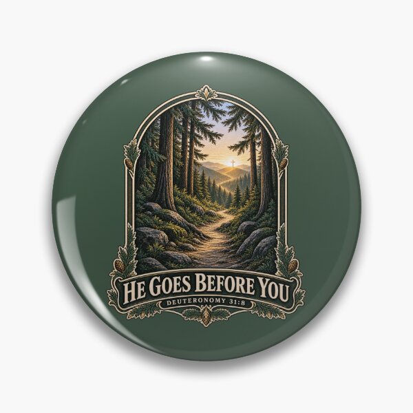 Item preview, He Goes Before You Christian Forest Trail designed and sold by BROHLine Studio.