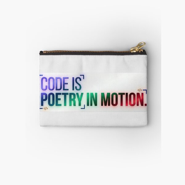 Item preview, Code Is Poetry In Motion - Colorful Developer & Programmer Quote Sticker designed and sold by Nicolae-SCROCIOB-Shop.