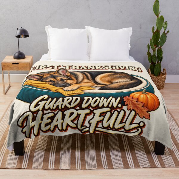 Item preview, First Thanksgiving Dog German Shepherd Sleep designed and sold by MythicCotton.