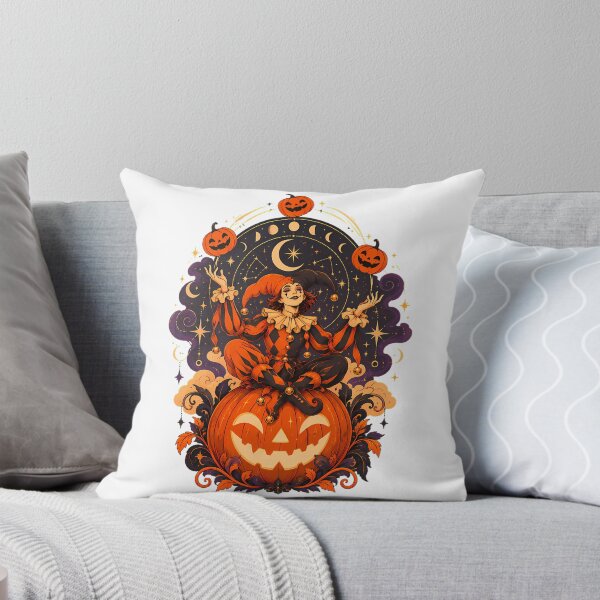 Item preview, Gothic Jester Juggling Pumpkin Celestial Halloween designed and sold by joshm-assie.