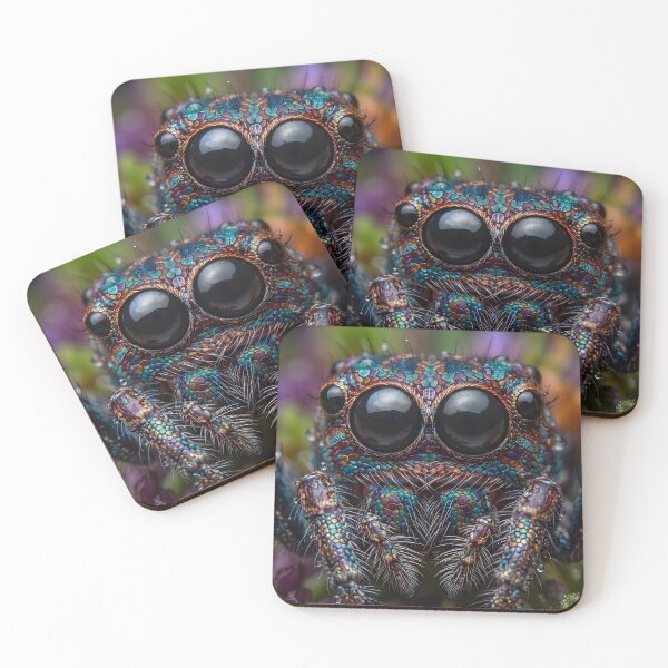 Item preview, Psychedelic Peacock Spider: Rainbow Macro Bug Art designed and sold by TeeBeeDesigns.