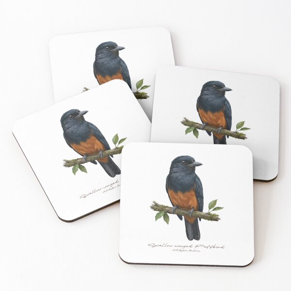 Item preview, Swallow-winged Puffbird on Branch Bird Illustration designed and sold by Takeda-art.