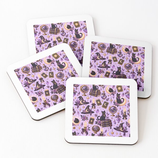 Item preview, Halloween Pattern Witchy Aesthetics And Cute Black Cats designed and sold by joshm-assie.