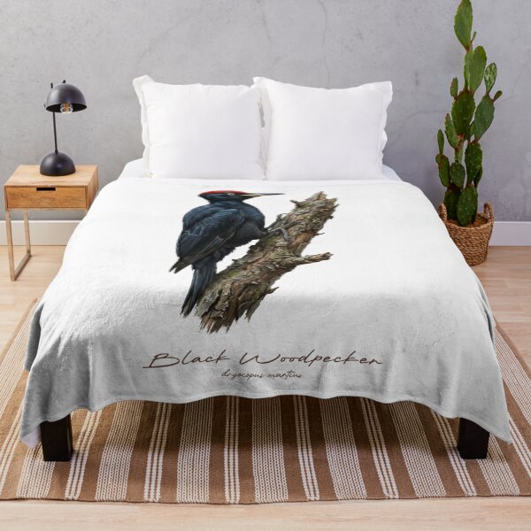 Item preview, Black Woodpecker on Tree Bird Illustration designed and sold by Takeda-art.