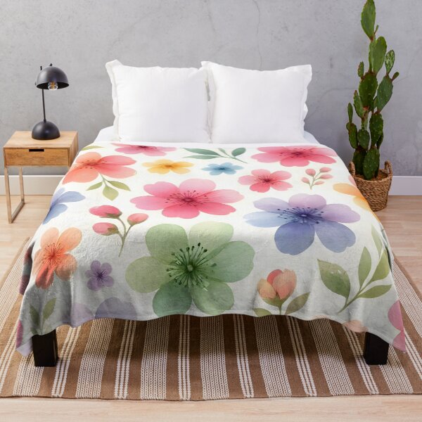 Item preview, Watercolor Spring Flowers Floral Pattern designed and sold by Sybille-Yates.
