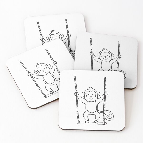 Item preview, A monkey swings around ropes inside the zoo designed and sold by rasagamastore.