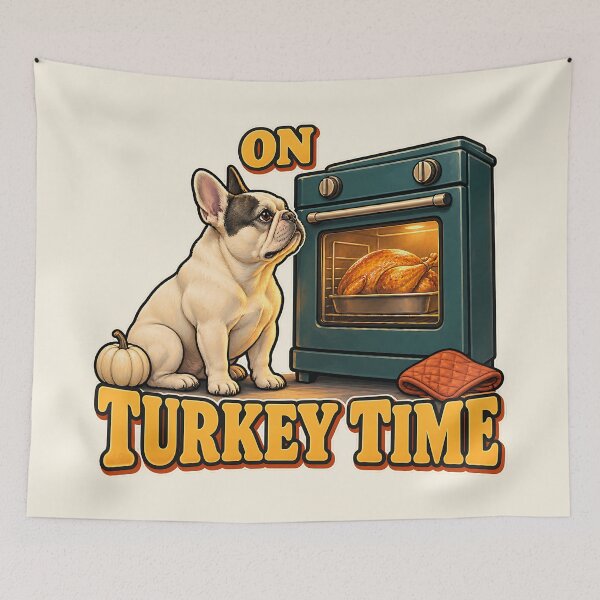 Item preview, Thanksgiving Dog Frenchie Turkey Time Watch designed and sold by MythicCotton.