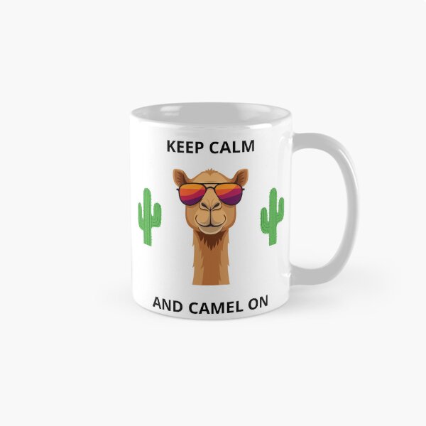 Item preview, Keep Calm and Camel On – Funny Camel with Sunglasses and Cacti designed and sold by DidiDesignShop.