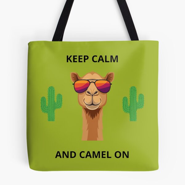 Item preview, Keep Calm and Camel On – Funny Camel with Sunglasses and Cacti designed and sold by DidiDesignShop.