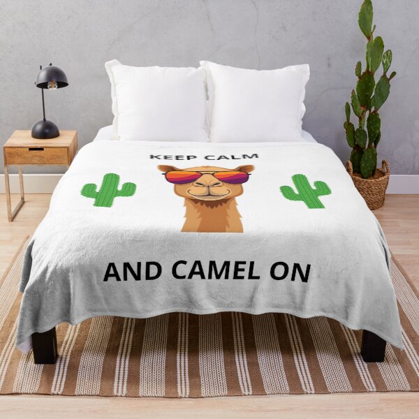 Item preview, Keep Calm and Camel On – Funny Camel with Sunglasses and Cacti designed and sold by DidiDesignShop.