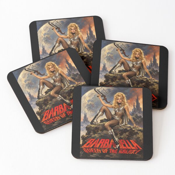 Item preview, Barbarella cult 1960s scifi film, Frank Frazetta style movie poster designed and sold by bluefrog.