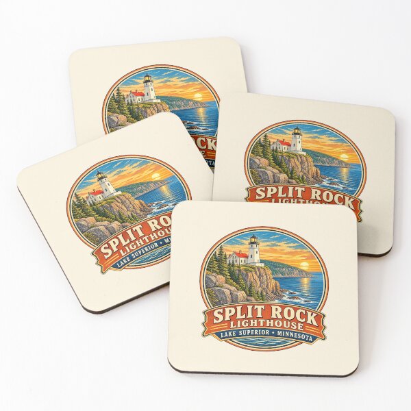 Item preview, Split Rock Lighthouse Minnesota Vintage Travel Badge | Lake Superior Retro Coastal Adventure designed and sold by Globalcitytees.