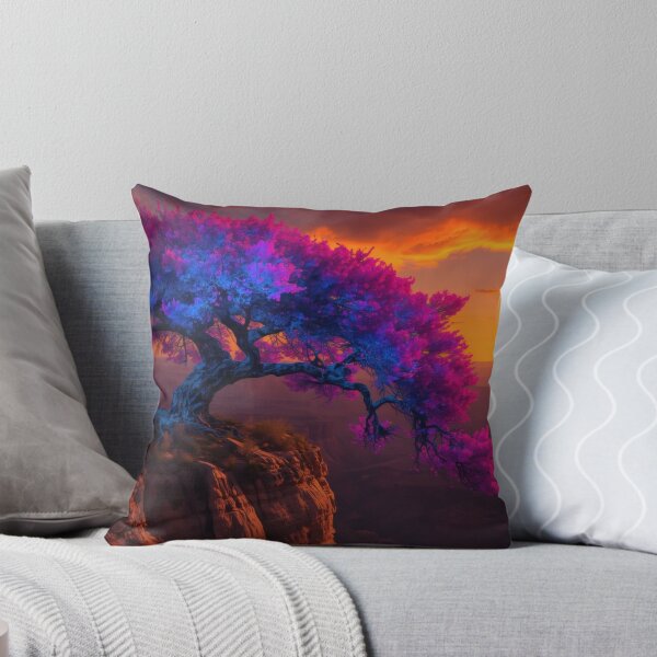Item preview, Vibrant Magenta Tree Over Desert Canyon At Sunset designed and sold by monkeybusiness.pt.