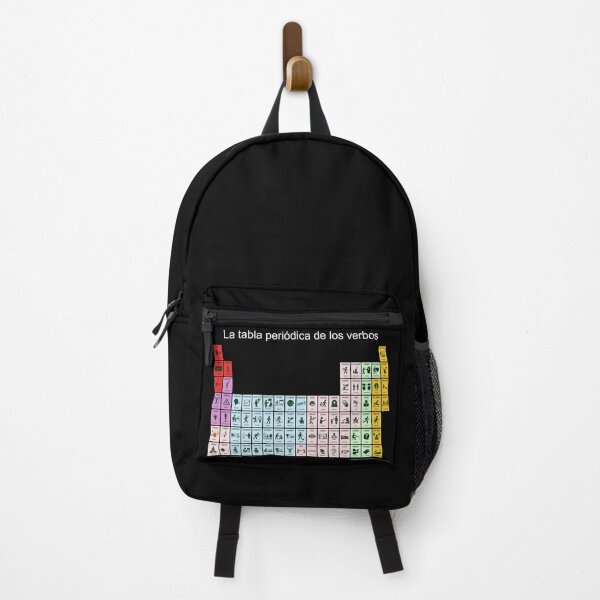 Item preview, Spanish playful visual periodic table of verbs - white letters designed and sold by VerbaDidactica.