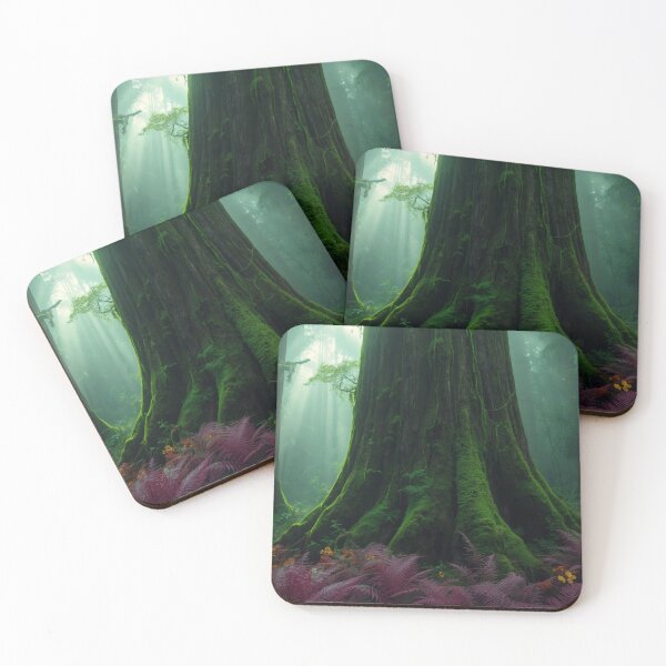 Item preview, Massive Mossy Redwood Tree In Alien Forest designed and sold by monkeybusiness.pt.