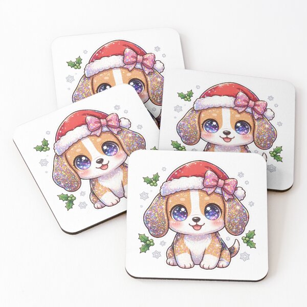 Item preview, Cute Glitter Beagle Christmas Puppy designed and sold by Sofia art shop.