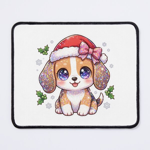 Item preview, Cute Glitter Beagle Christmas Puppy designed and sold by Sofia art shop.