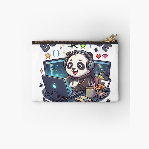 Item preview, Build Code Repeat Cute Gamer Panda Coder Sticker designed and sold by GenZStickerHub1.