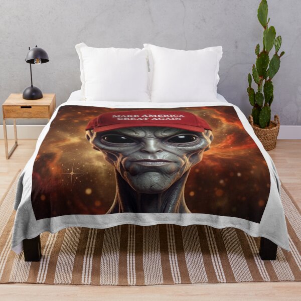 Item preview, Alien MAGA Parody - Extraterrestrial Political Satire Art designed and sold by X-FILES ATTIRE.