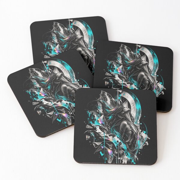 Item preview, Fractured Within – Abstract Dark Turquoise Art designed and sold by Personiq Kaleido.