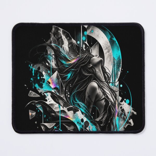 Item preview, Fractured Within – Abstract Dark Turquoise Art designed and sold by Personiq Kaleido.