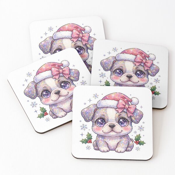 Item preview, Cute Glitter French Bulldog Christmas Puppy designed and sold by Sofia art shop.