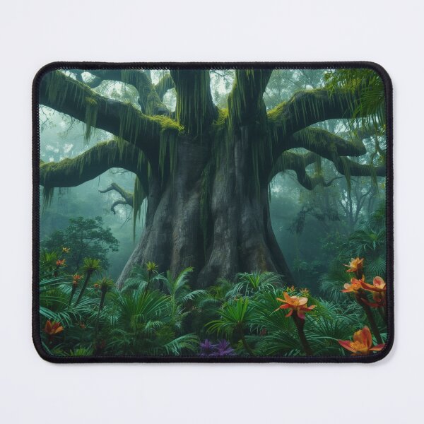Item preview, Ancient Mossy Tree In Tropical Alien Rainforest designed and sold by monkeybusiness.pt.