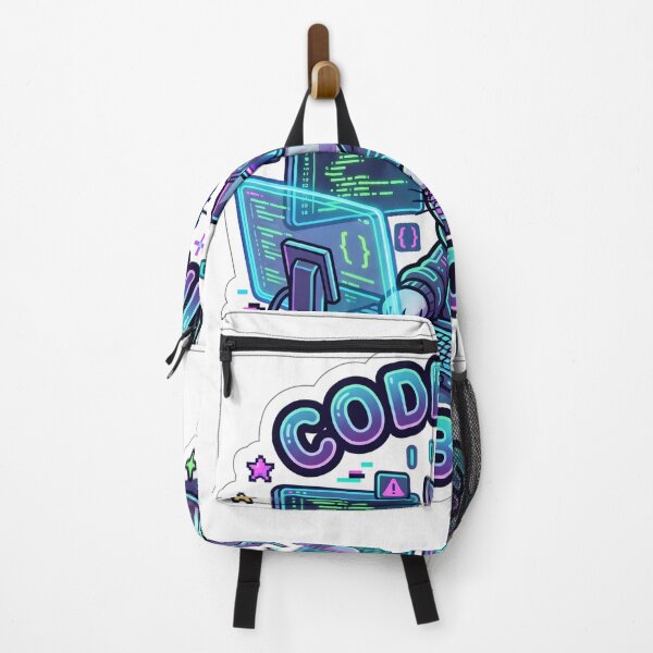 Item preview, : Code Like A Boss Cyberpunk Coder Cat Sticker designed and sold by GenZStickerHub1.