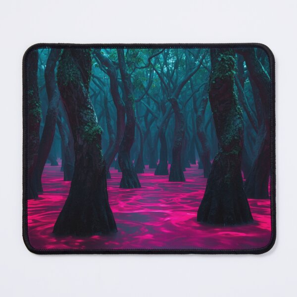 Item preview, Twisted Trees In Glowing Crimson Swamp designed and sold by monkeybusiness.pt.