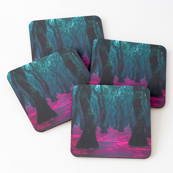 Item preview, Twisted Trees In Glowing Crimson Swamp designed and sold by monkeybusiness.pt.
