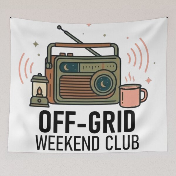 Item preview, Off-Grid Weekend Club - Retro Outdoor & Camping Graphic designed and sold by Salma.Store.