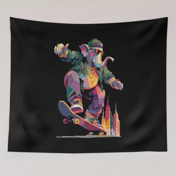 Item preview, Ganesha Skyline Trick Vision – Skateboard Street Art designed and sold by PANNARUK .