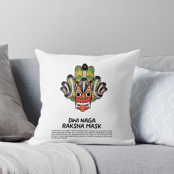 Item preview, Naga Raksha Cobra Demon Mask Yellow Green Sri Lanka designed and sold by Merch by Das Design Studio.
