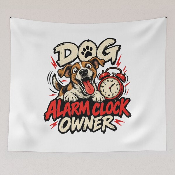 Item preview, Dog Alarm Clock Owner – Funny Dog Lover Retro Punk Graphic designed and sold by UrbanStatic.