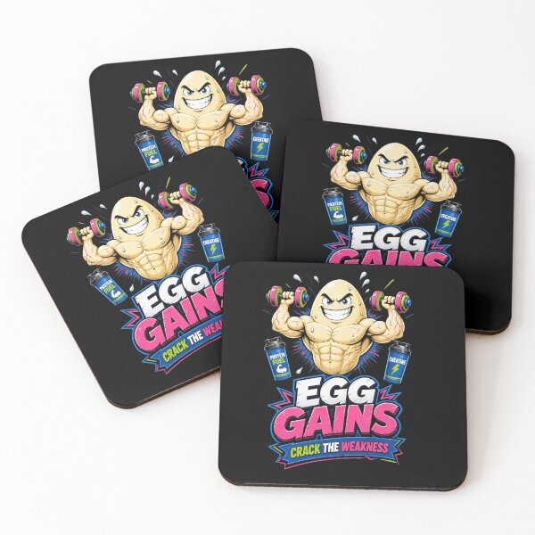 Item preview, Egg Gains Funny Egg Gym Shirt | Crack The Weakness Fitness Tee designed and sold by StrongEveryDayStore.