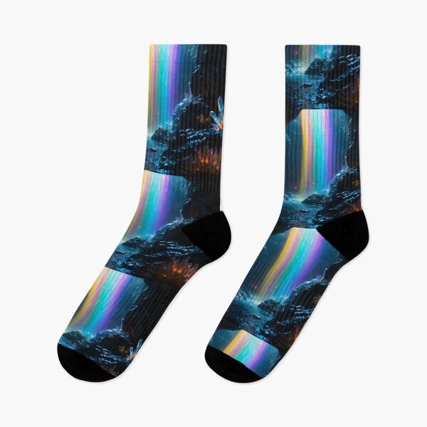 Item preview, Rainbow Light Waterfall In Crystal Cave designed and sold by monkeybusiness.pt.