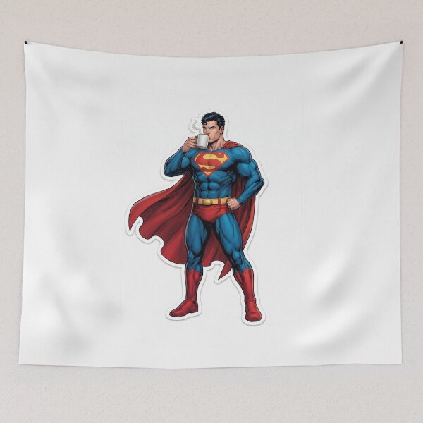 Item preview, Superman drinking coffee designed and sold by rtechcl.