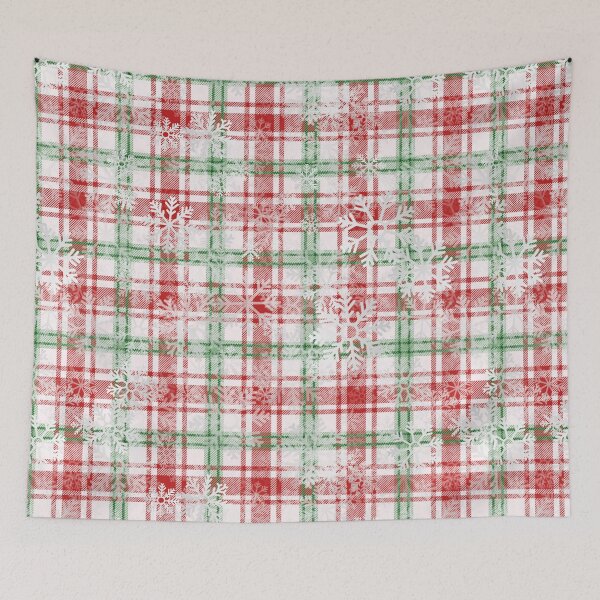 Item preview, Christmas plaid and snow pattern designed and sold by sasyall.