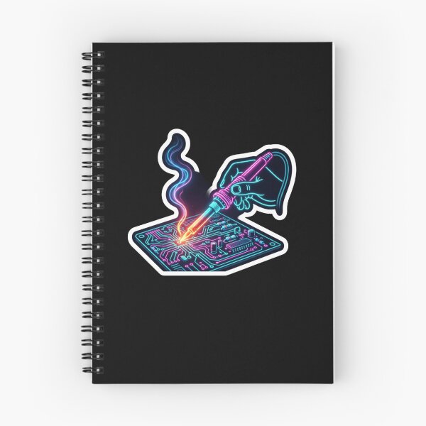 Item preview, Neon Soldering Iron Electronics Circuit Board designed and sold by bvdesignart.