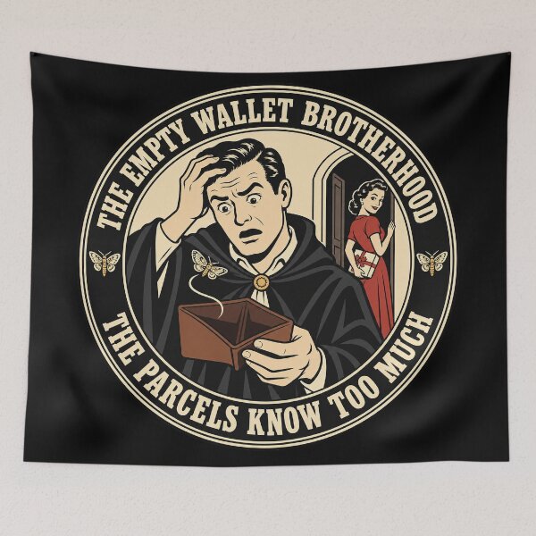 Item preview, The Empty Wallet Brotherhood – Secret Society for Husbands designed and sold by Olena Du.