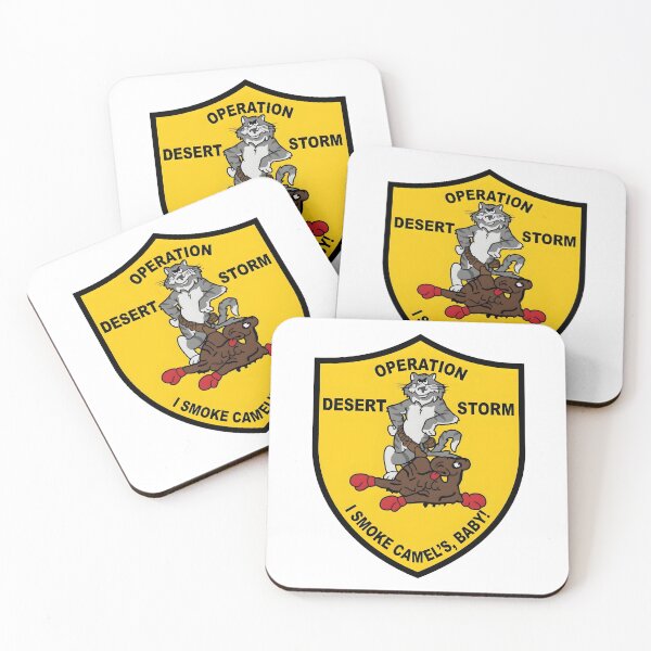Item preview, Operation Desert Storm I Smoke Camels Baby Tomcat Morale Patch designed and sold by CharlieDesings.