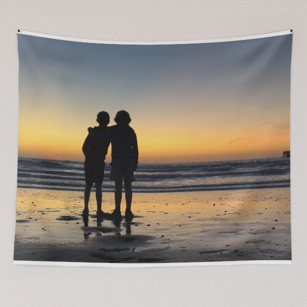 Item preview, Two Children Watching the Sunset Together designed and sold by Between Clouds.