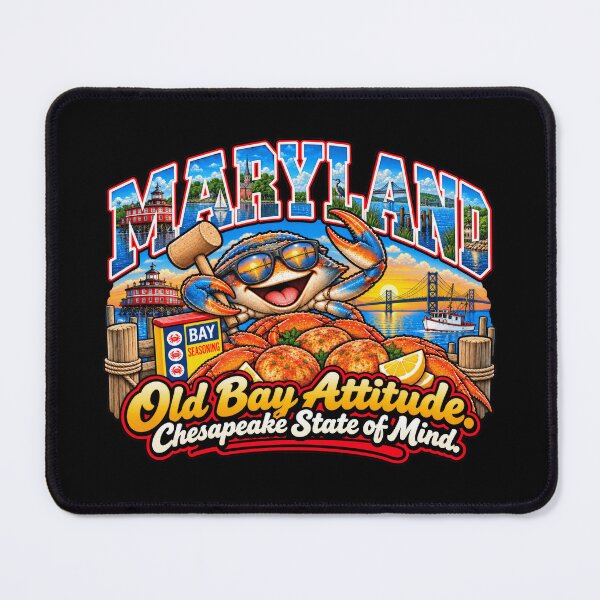 Item preview, Maryland Blue Crab – Old Bay Attitude Chesapeake State of Mind designed and sold by TheTrendsDesk.