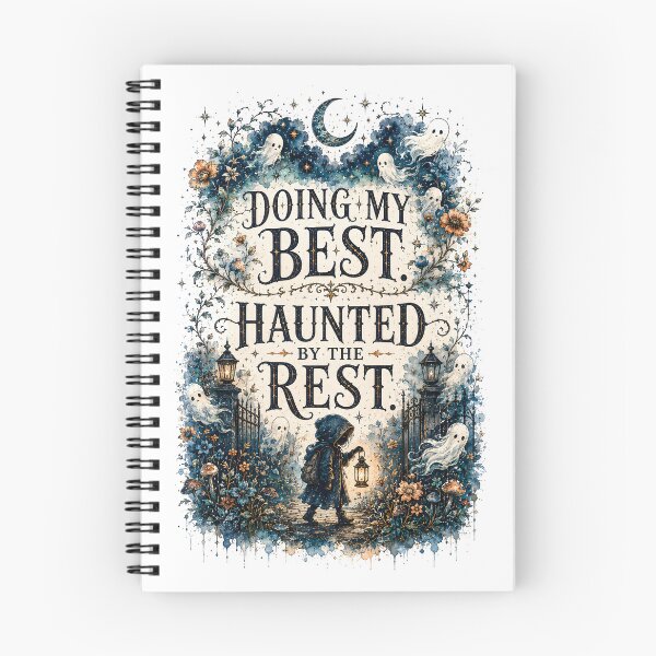 Item preview, Doing My Best – Whimsical Haunted Garden Illustration designed and sold by Shadow Sprite Art.