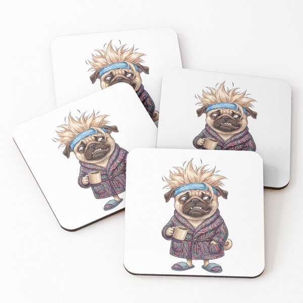Item preview, Grumpy Morning Pug designed and sold by Angel & Mortimer .