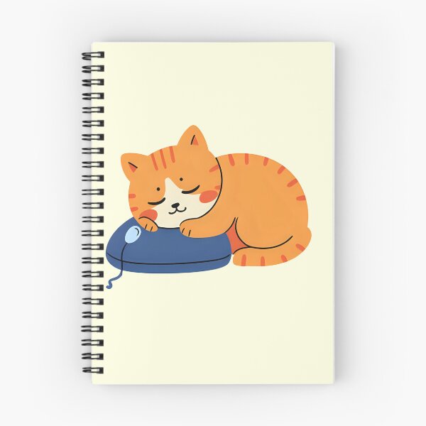 Item preview, Cute Ginger Cat Sleeping On Computer Mouse designed and sold by bvdesignart.