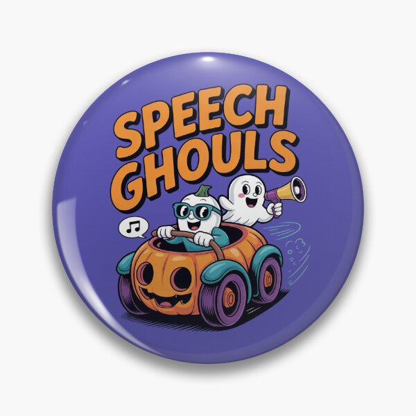 Item preview, Speech Ghouls Halloween SLP Pumpkin Car designed and sold by Endless7Art.