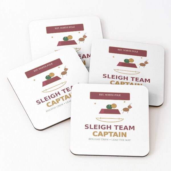Item preview, Sleigh Team Captain Funny Christmas Matching Family T-Shirt designed and sold by Paws & Pine Studio.