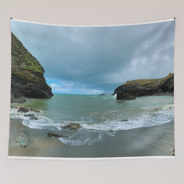 Item preview, Hidden Rocky Cove with Dramatic Stormy Sky designed and sold by Between Clouds.